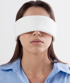 Blindfolded woman