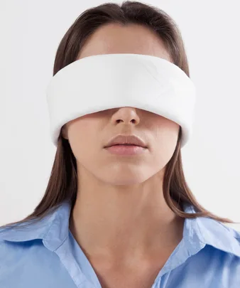 Blindfolded woman