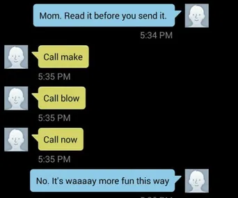 Woman sends hilarious mum texts
