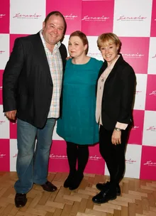 Morag with co-star and friend Sally Dynevor