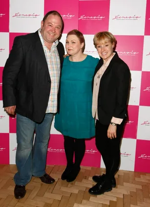 Morag with co-star and friend Sally Dynevor