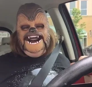 This Star Wars fan might be the happiest person you see all day