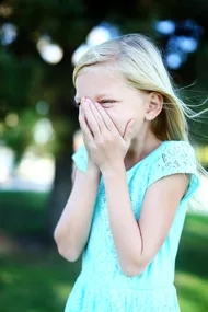 Little girl surprised