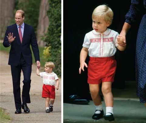 Prince William, prince George and young prince William.