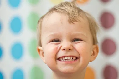 Little boy laughing
