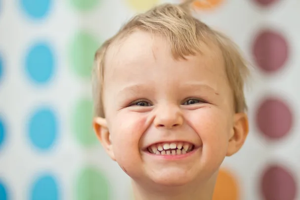 Little boy laughing