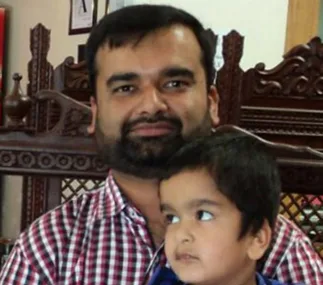 Zeeshan Ahmed and his son, Arsal