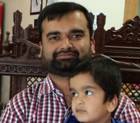 Zeeshan Ahmed and his son, Arsal
