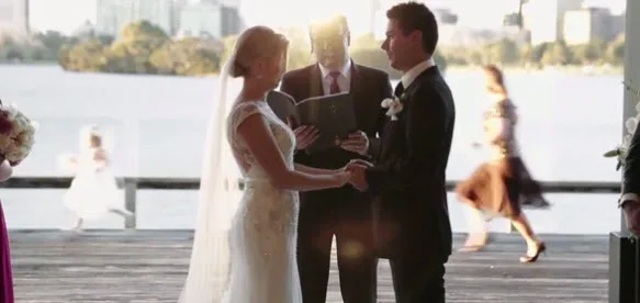 Little girl steals wedding show