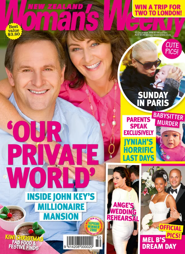 "New Zealand Woman's Weekly cover featuring 'Our Private World' headline and various stories like John Key's mansion."