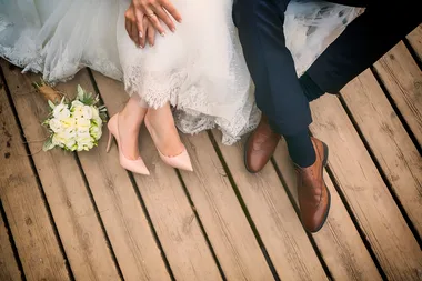 WATCH: Husbands try to describe their wives’ wedding dresses