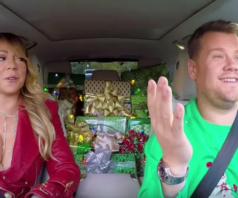 Mariah Carey and James Corden