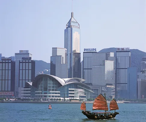Tour Hong Kong harbour on a traditional junk boat.