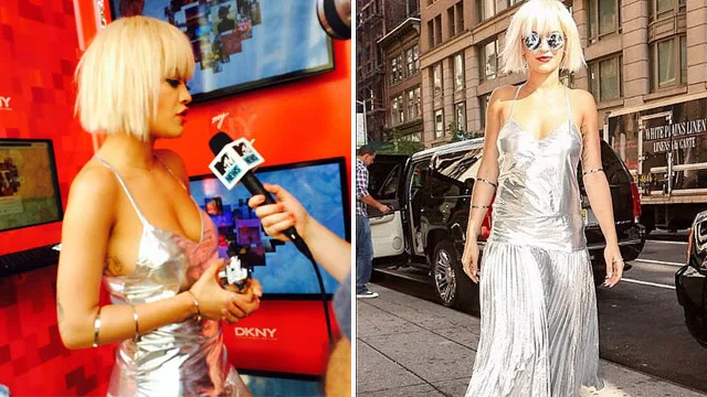 Hot or Not: Rita Ora's metallic DKNY dress