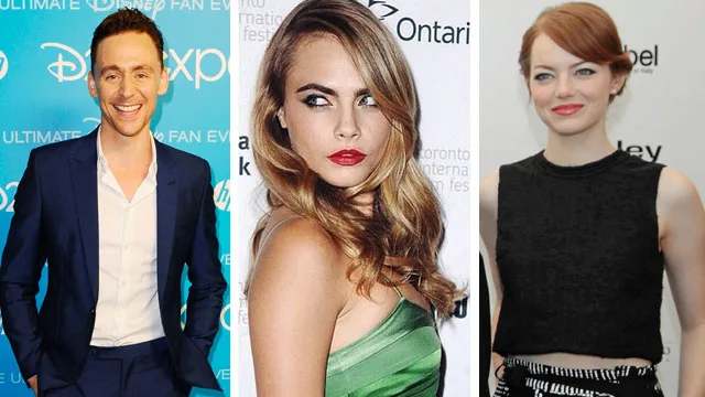 Tom Hiddleston, Cara Delevingne, Emma Stone