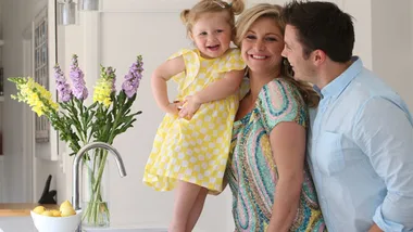 Toni Street and husband and daughter Juliette