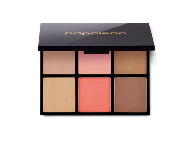 Napoleon Perdis contour makeup palette with six shades for highlighting and bronzing.