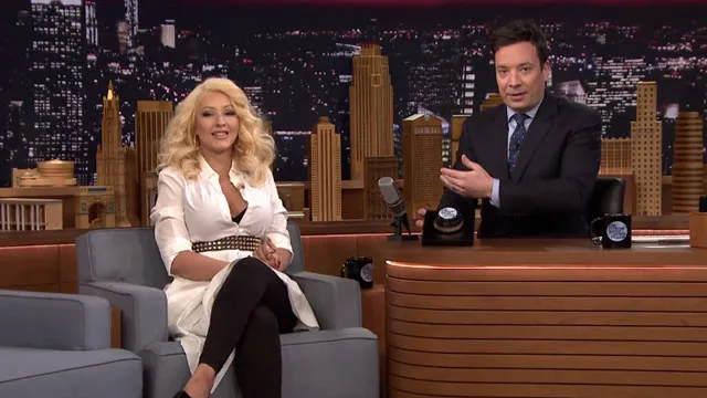 Christina Aguilera does her best Britney impression