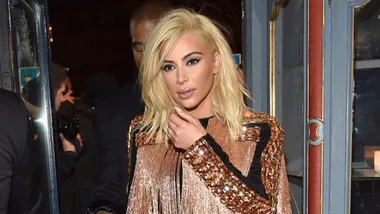 Kim goes blonde!