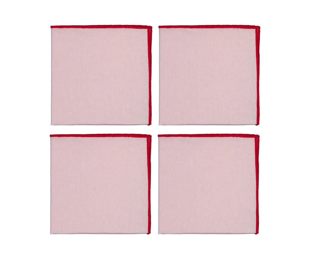 red and pink napkins
