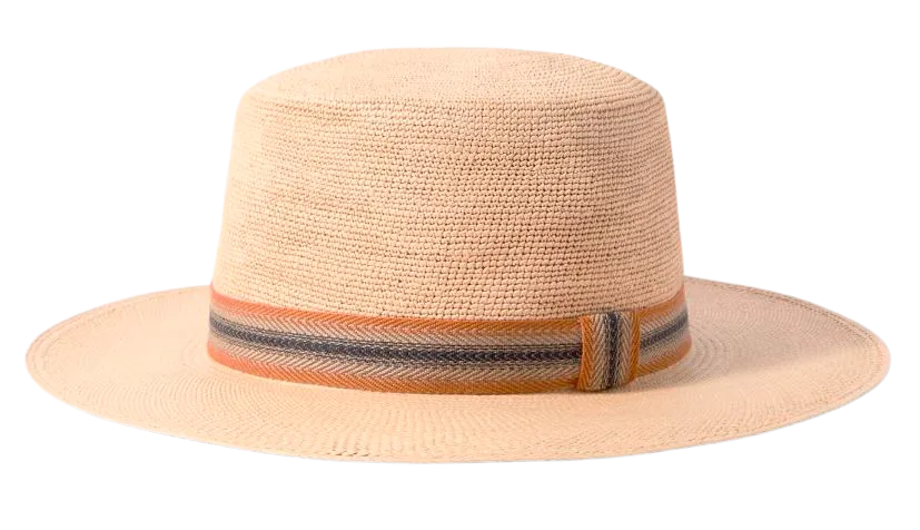 Naoki Webbing-Trimmed Straw Hat