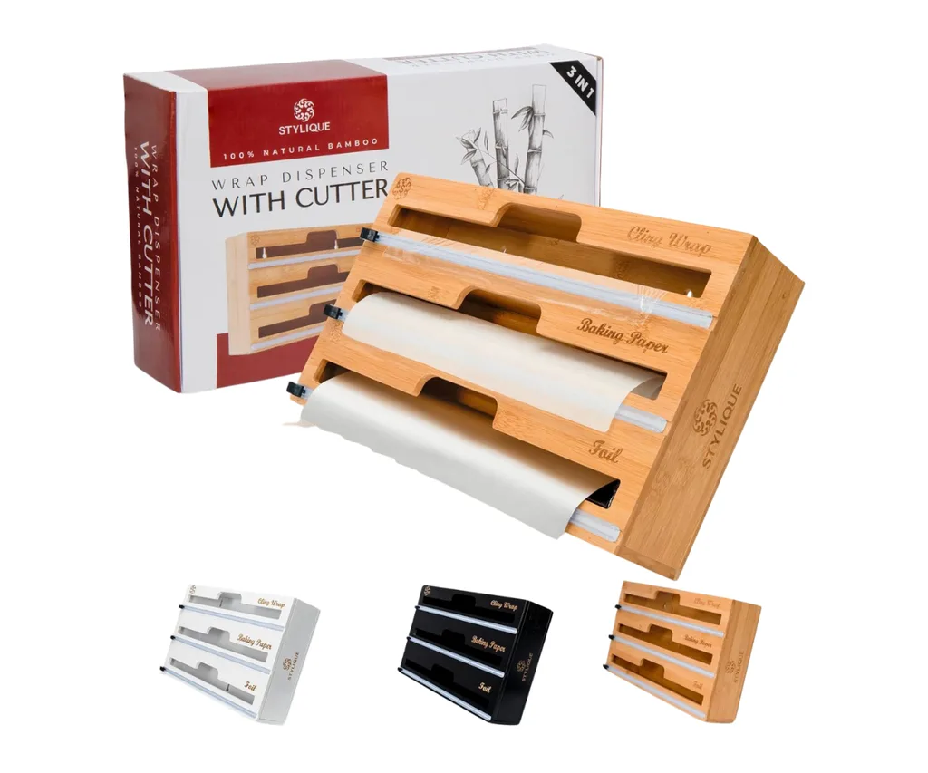 A 3-in-1 foil and cling wrap organiser