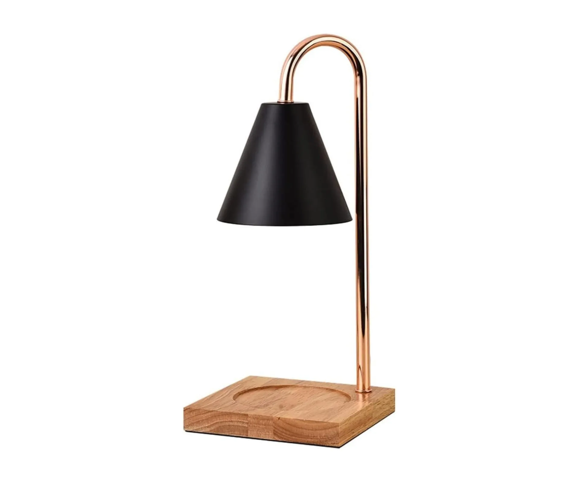 black and timber candle warmer