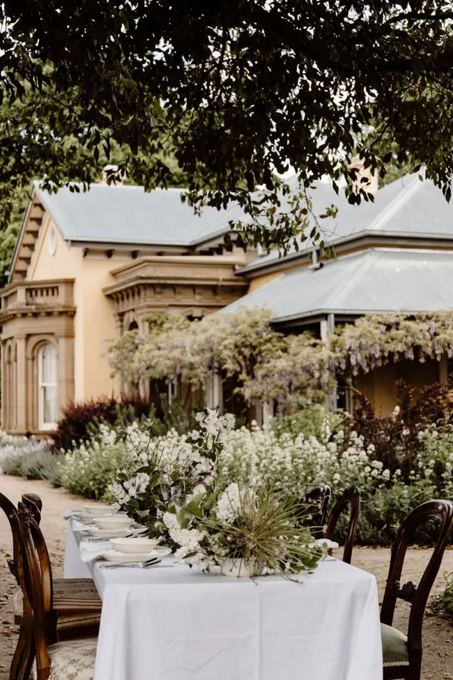 A table outside Ceres Homestead
