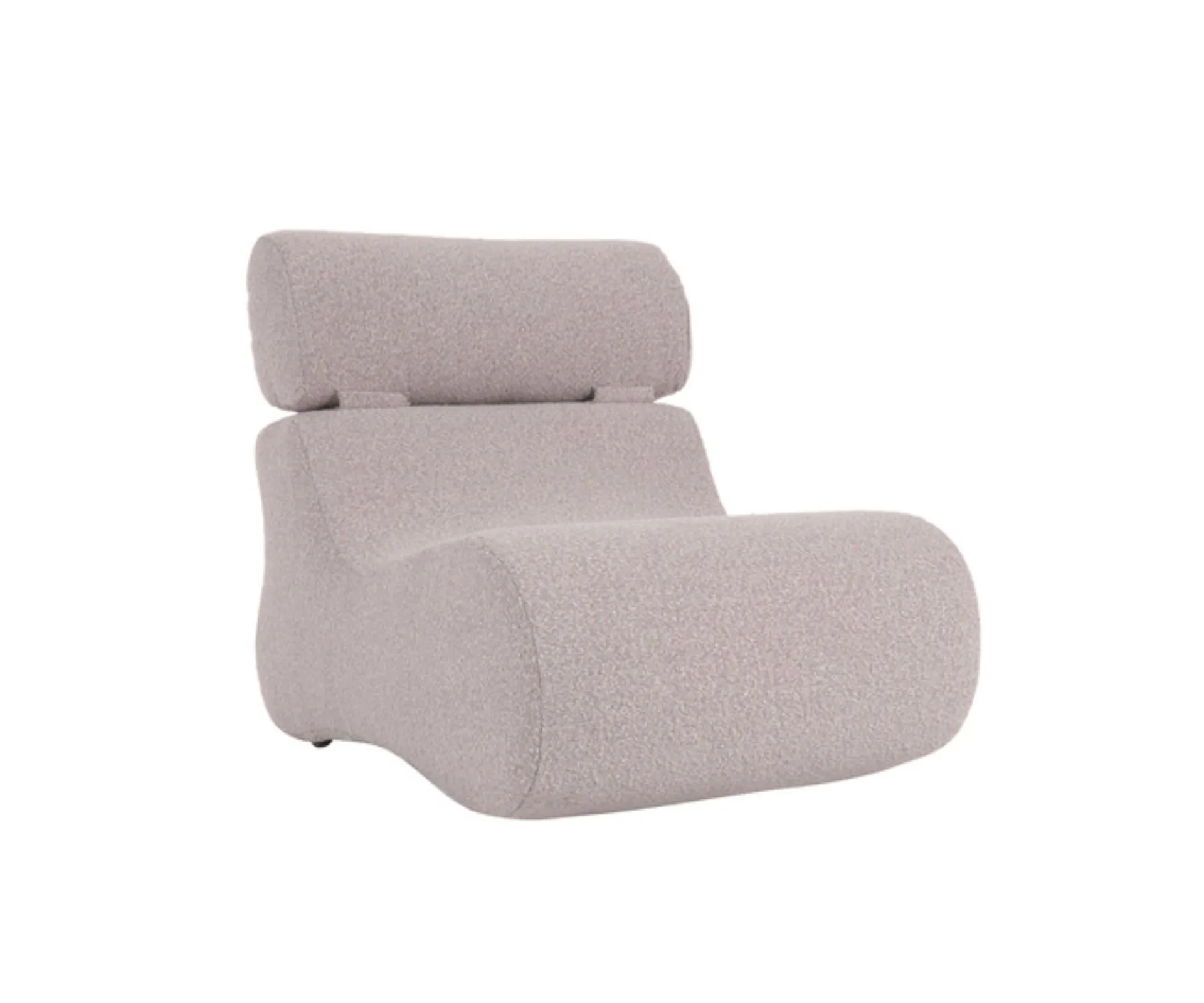 Grey mauve boucle chair