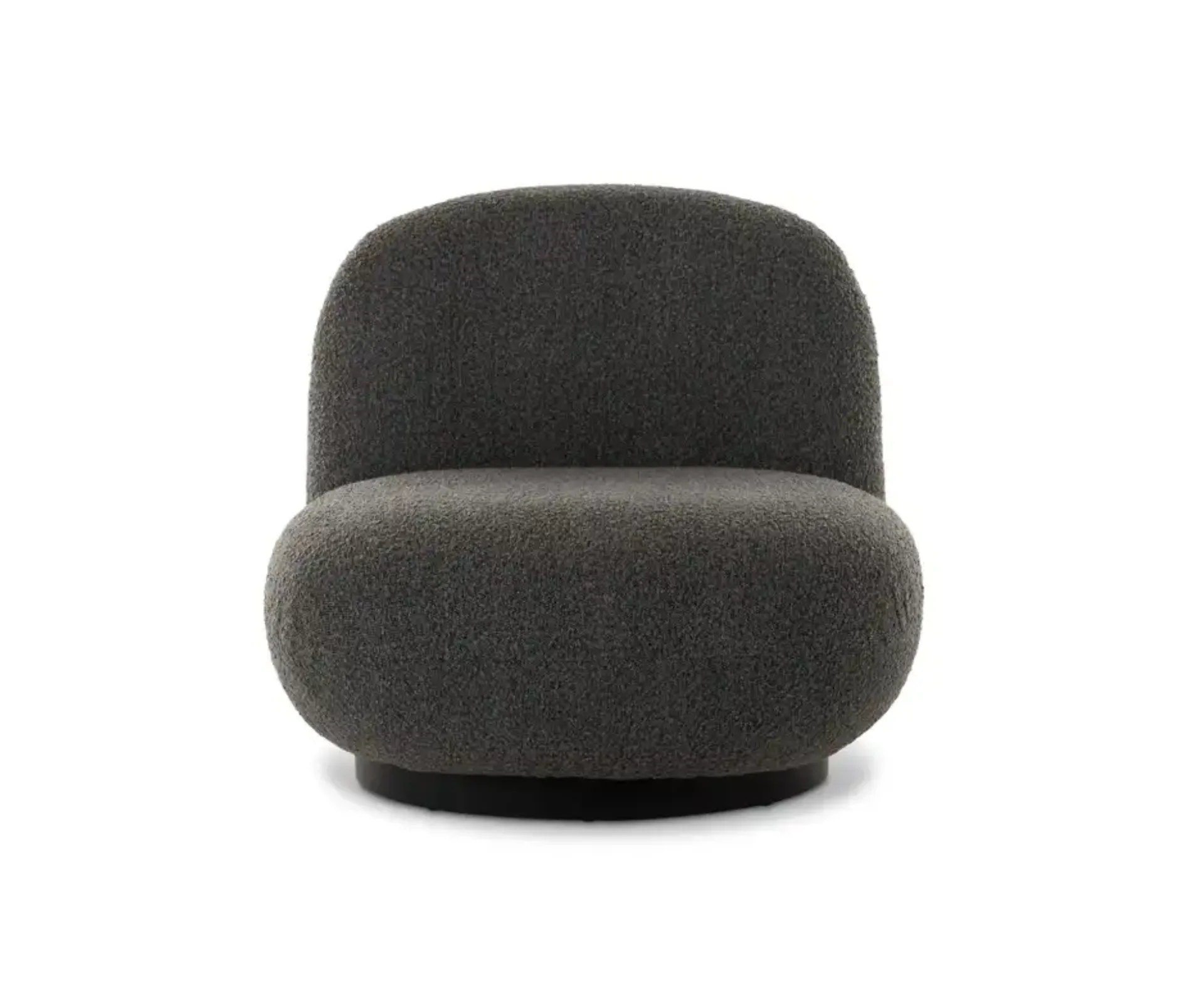 Charcoal boucle chair