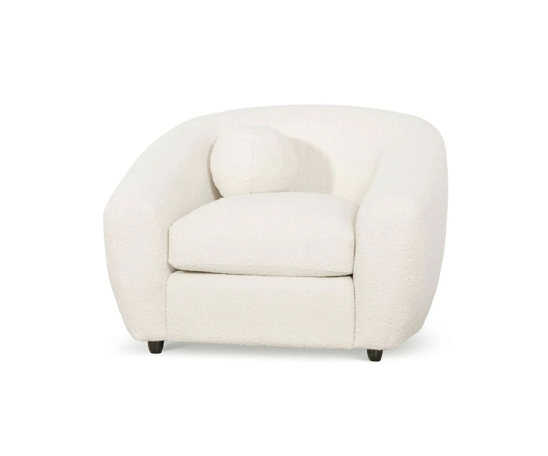 Hurst armchair Ivory White boucle