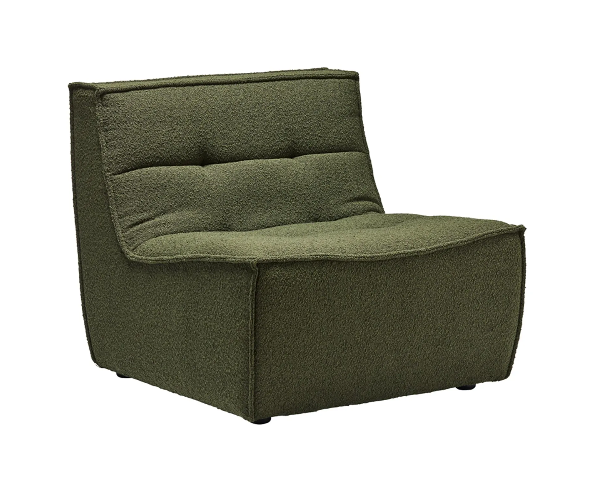 Green boucle chair