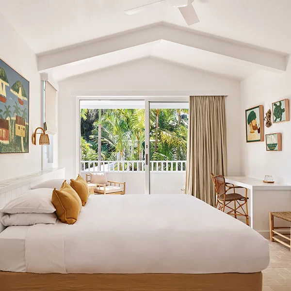 Byron Bay accommodation: A hotel room at The Atlantic, Byron Bay
