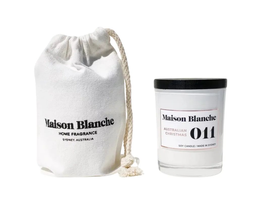 A candle by Maison Blanche