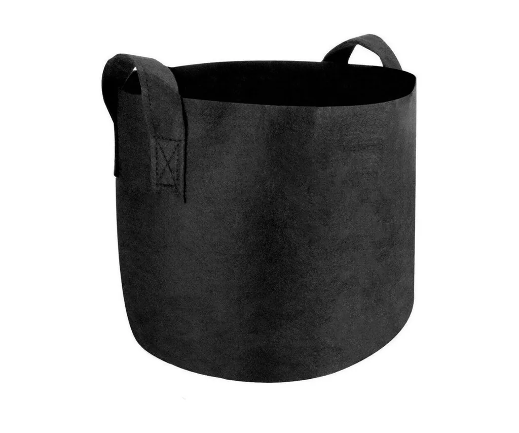 fabric grow basket in black