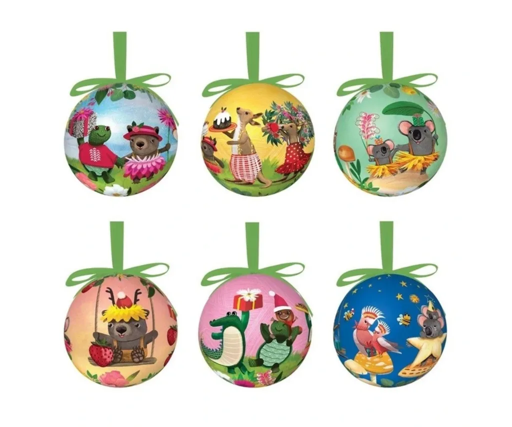 la la land australian bush party bauble set
