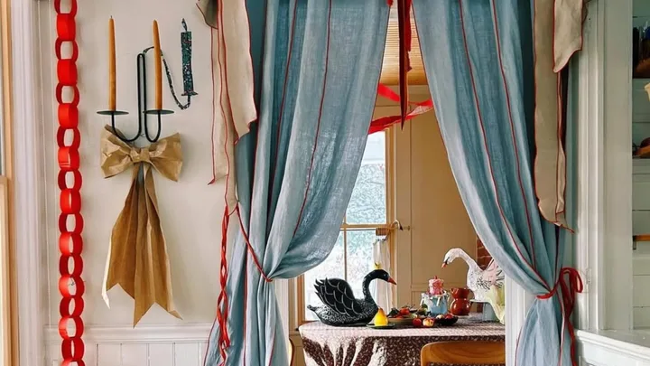 Homemade Christmas decorations made from paper