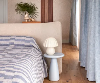 The Mediterranean-inspired bedroom of TV chef Silvia Colloca