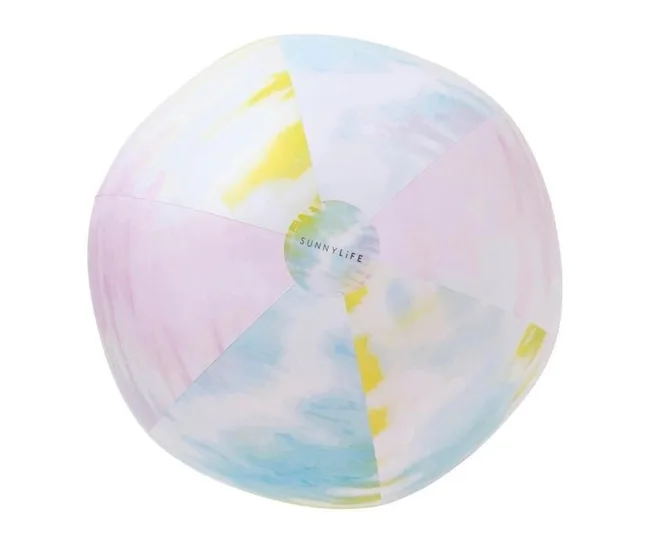 beach ball pastel colour Sunnylife Inflatable Beach Ball in Tie Die