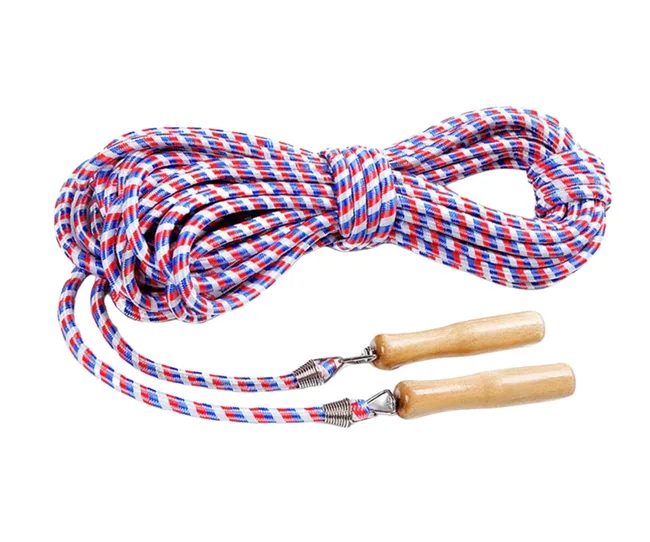 5M Long Skipping Rope For Kids, Jump Rope, Adjustable Wooden Ball Handle, Suitable For Boys And Girls 3 To 12 Years Old, Movement, Multi-Person Use Rope Jumping