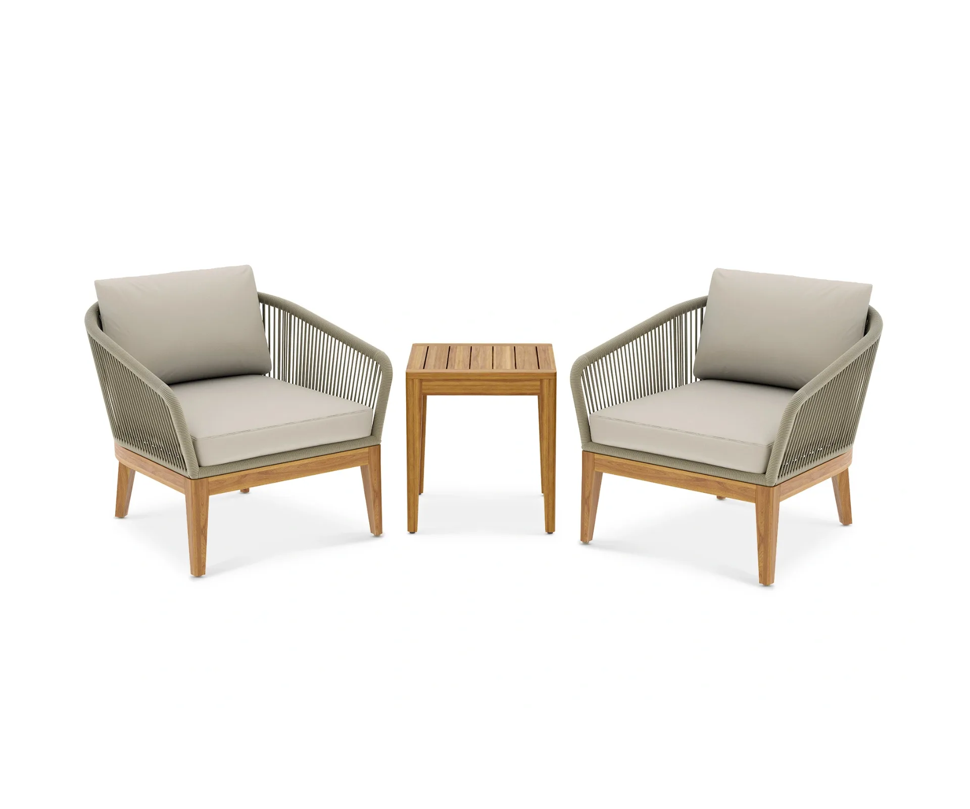 Maui Outdoor 2 Lounge Chairs & Side Table Set