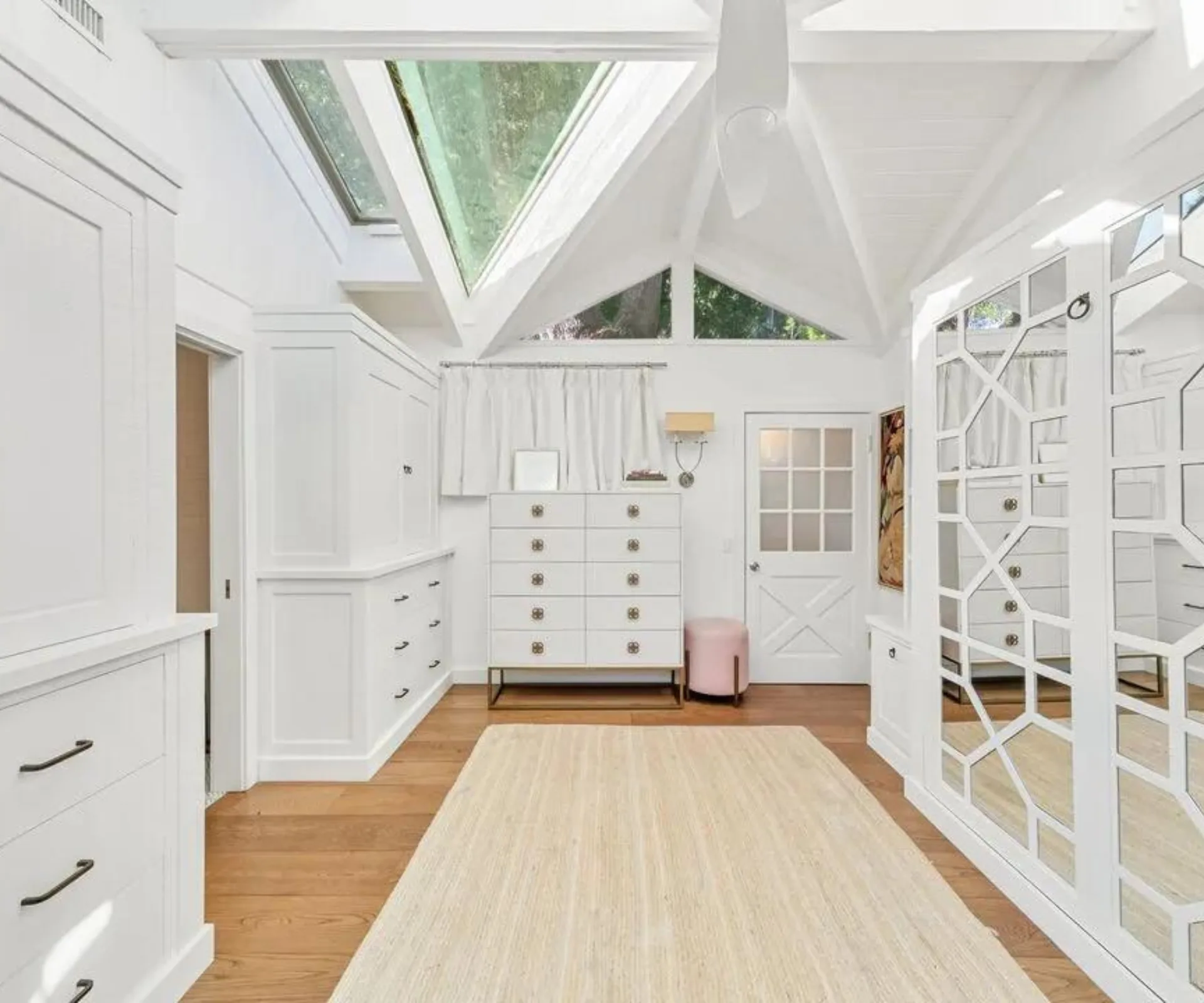 massive walk in robe in miranda kerr's malibu house