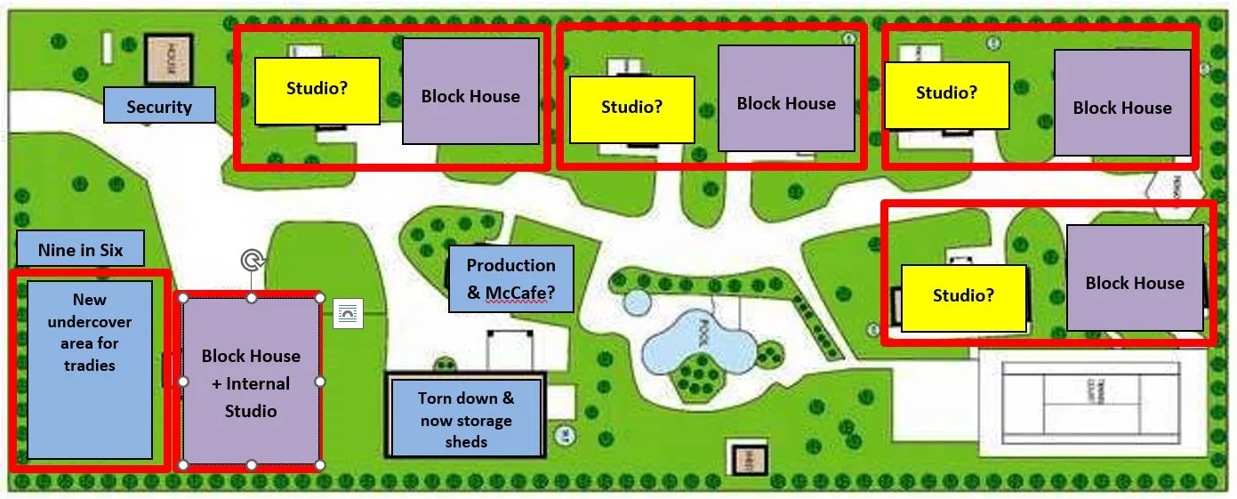 A suggested layout for The Block 2024 site, from Phillip Island locals.
