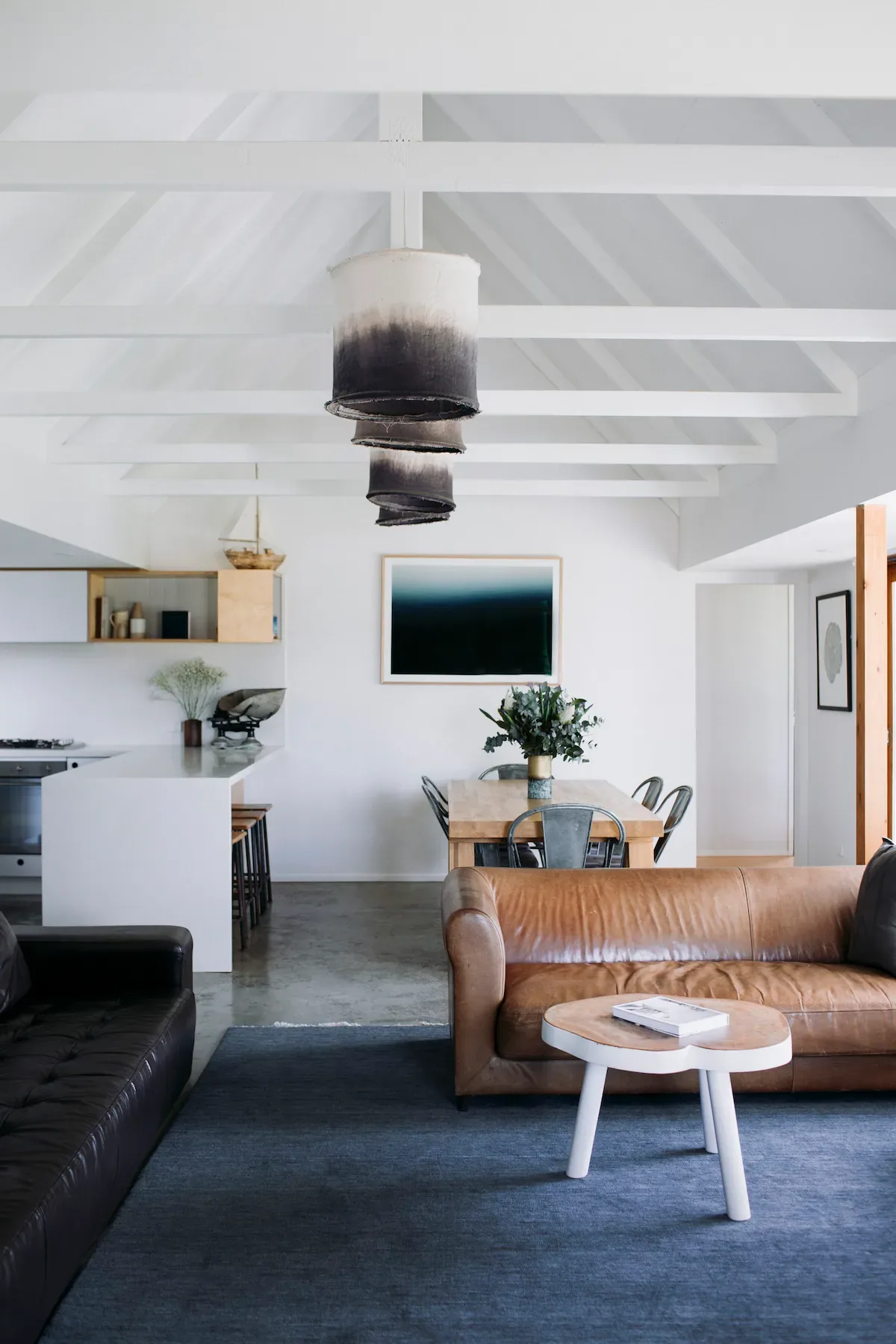 exposed-beam-living-dining-area