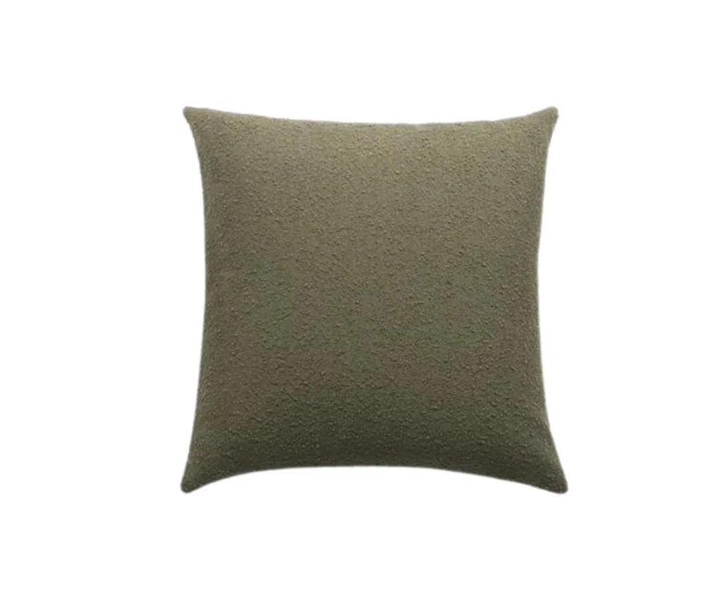 Hommey Boucle cushion in Olive.