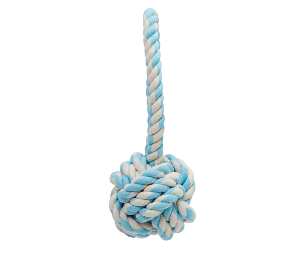 A rope dog toy
