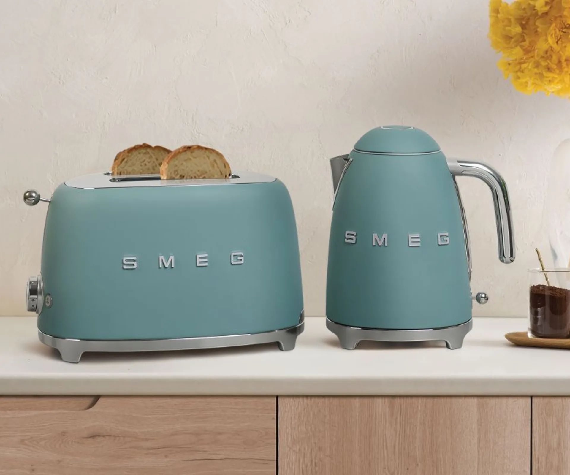 Smeg Pastel Blue Kettle And Toaster SMEG Pastel Blue Retro Whistling Stovetop Kettle Reviews Crate
