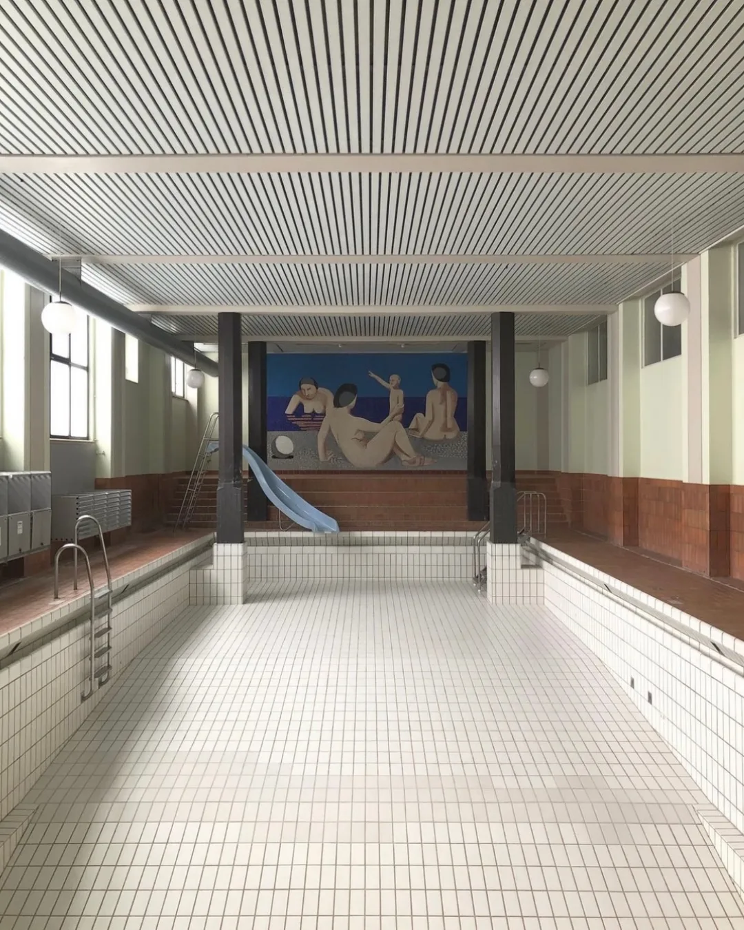 A beautiful bathhouse with mosaic tiles