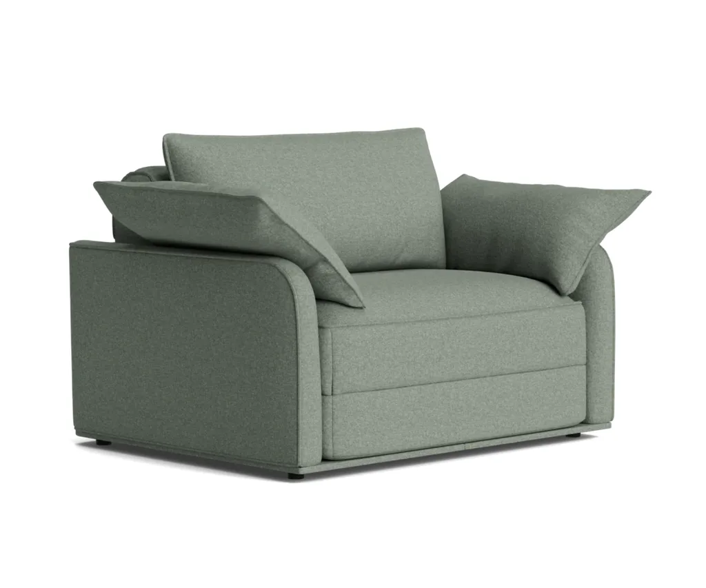 koala cushy armchair in gum leaf