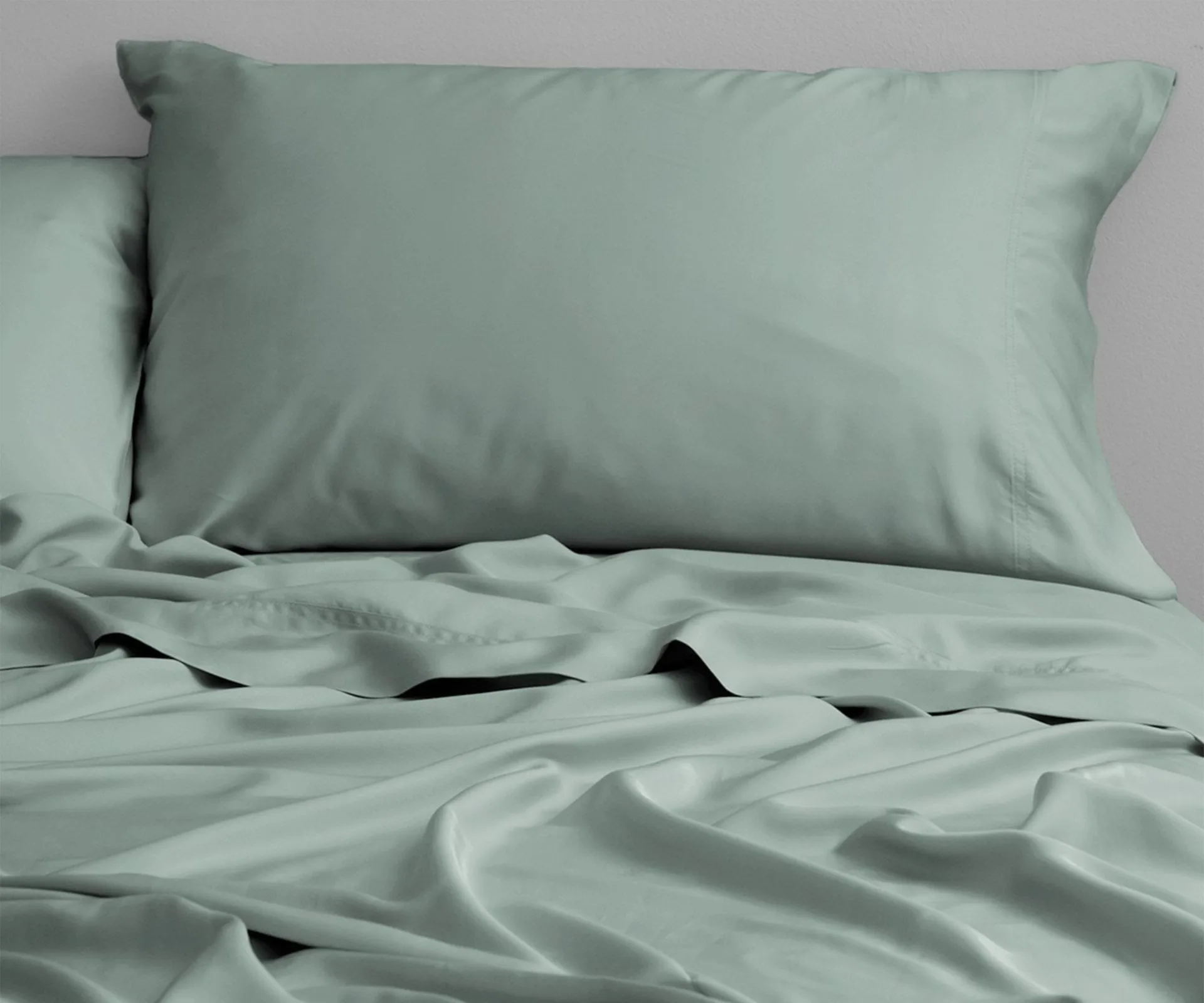 lustro bamboo sheets in moss